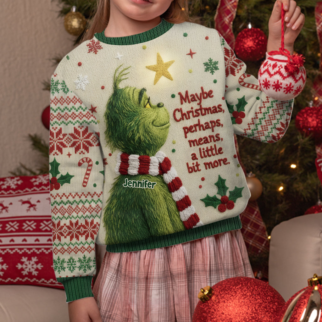 Peut-être que Noël a une signification un peu plus profonde - Étole de Noël personnalisée et pull moche