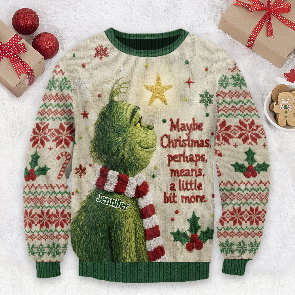 Peut-être que Noël a une signification un peu plus profonde - Étole de Noël personnalisée et pull moche