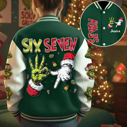 Six Seven - Personalized Stole Christmas Varsity Jacket
