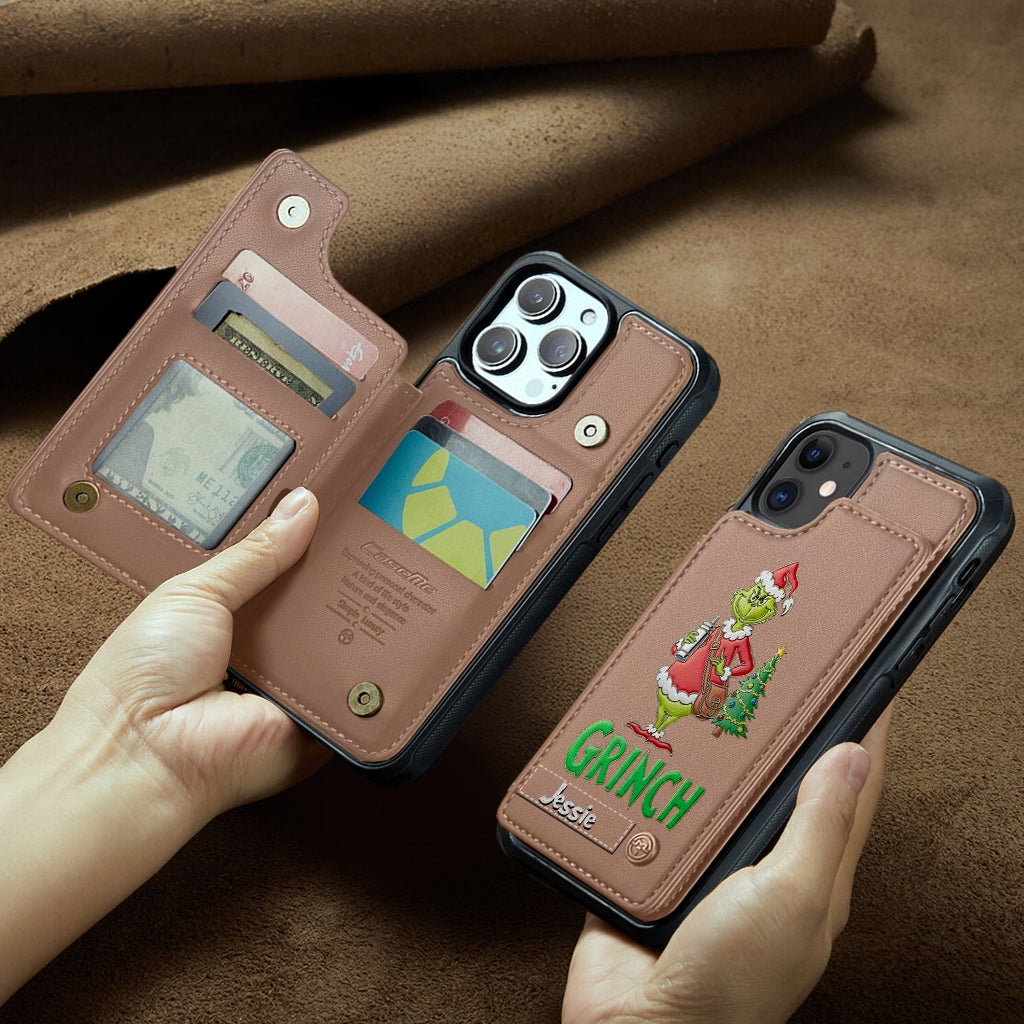 Merry Grinchmas - Personalized Stole Christmas Wallet Phone Case