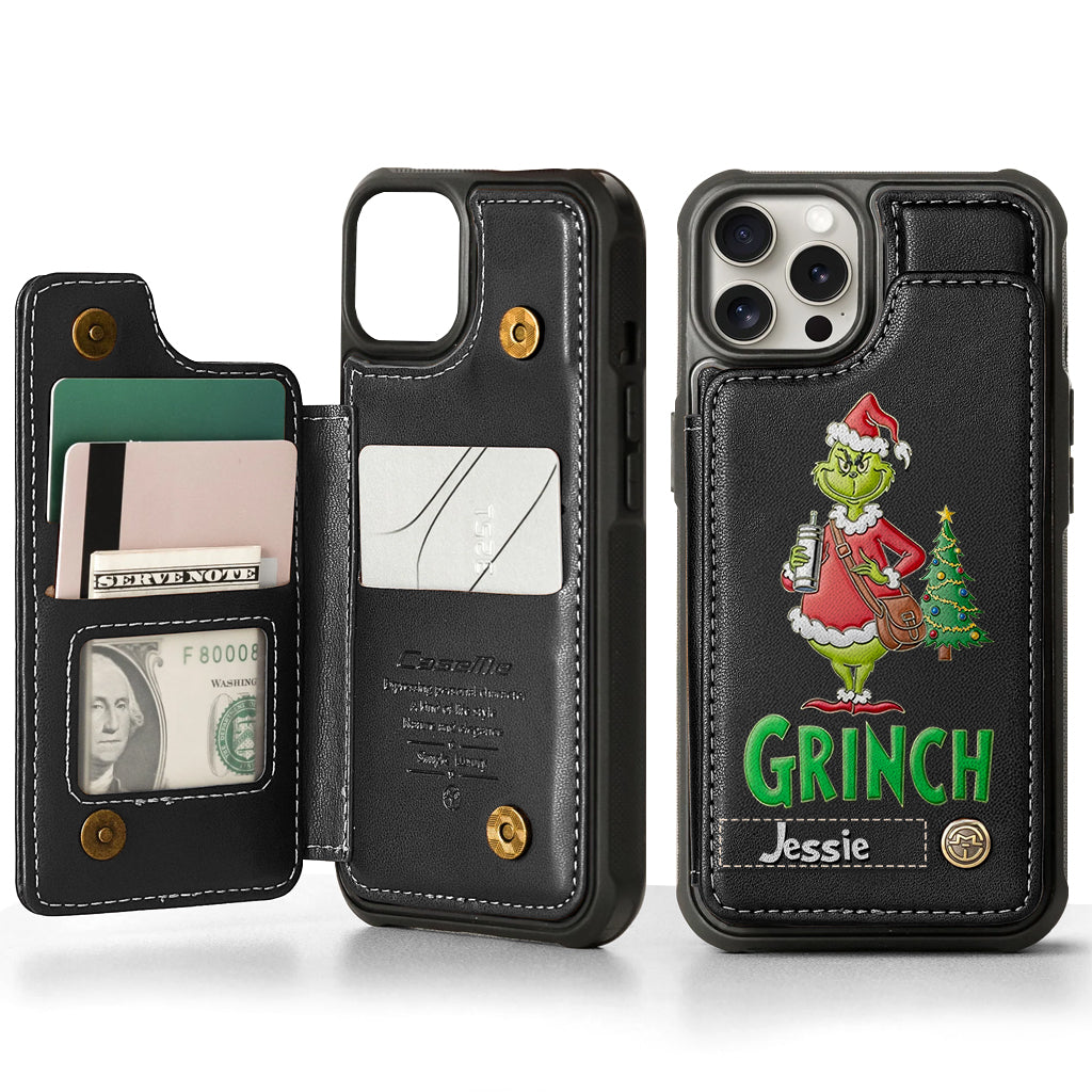 Merry Grinchmas - Personalized Stole Christmas Wallet Phone Case