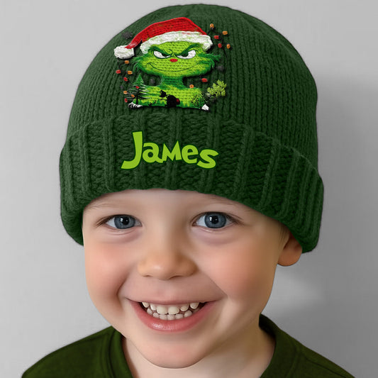 Green Light of Grinchmas - Personalized Stole Christmas Beanie Hat