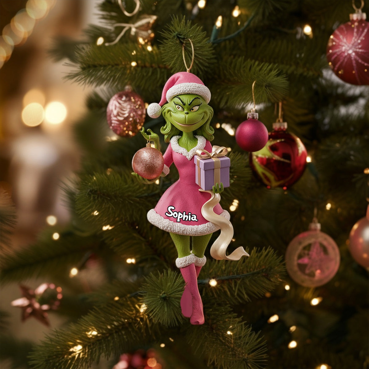 Merry Grinchmas Figure - Personalized Stole Christmas Custom Made 3D Minifigure Ornament