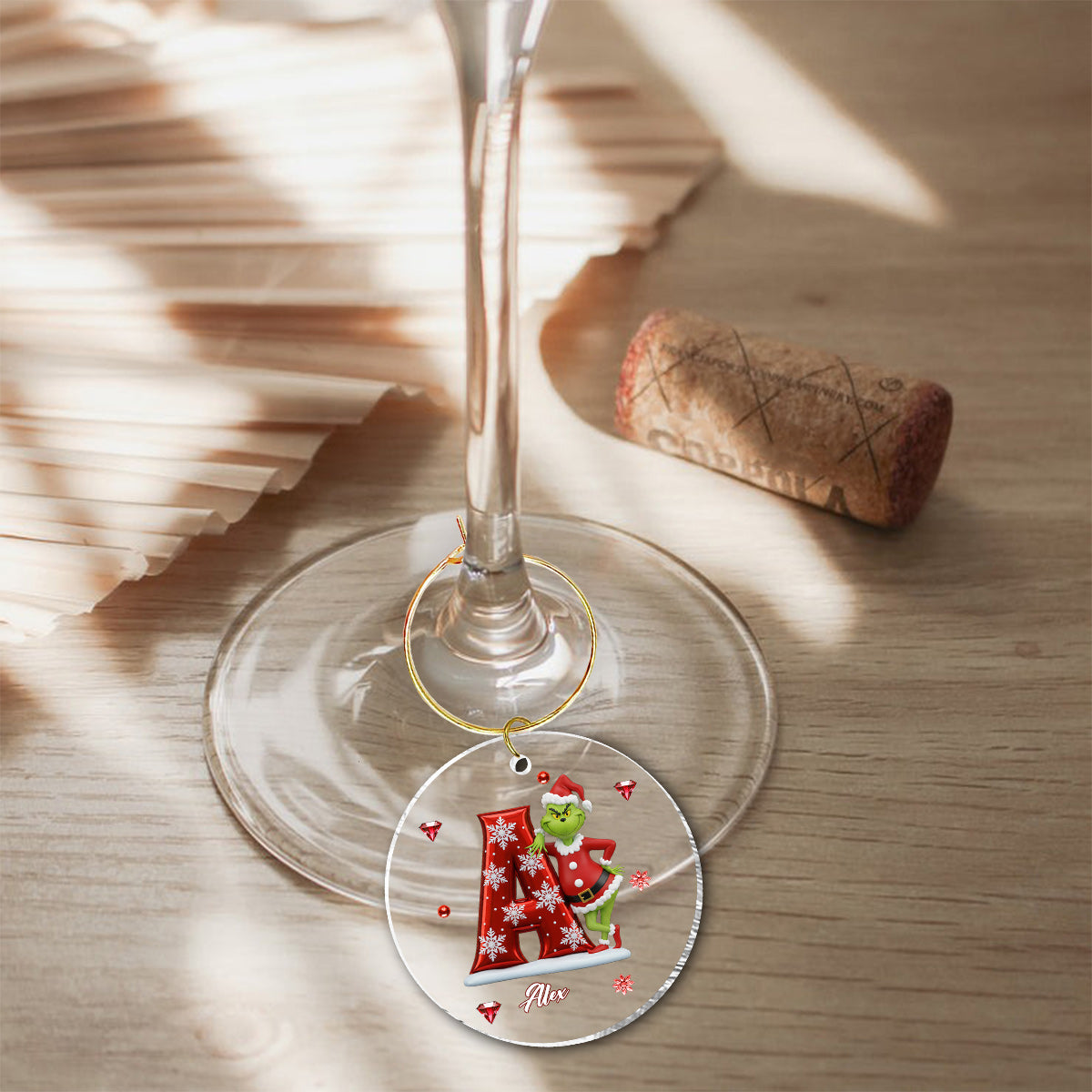 Merry Christmas - Personalized Stole Christmas Wine Glass With Long Stem
