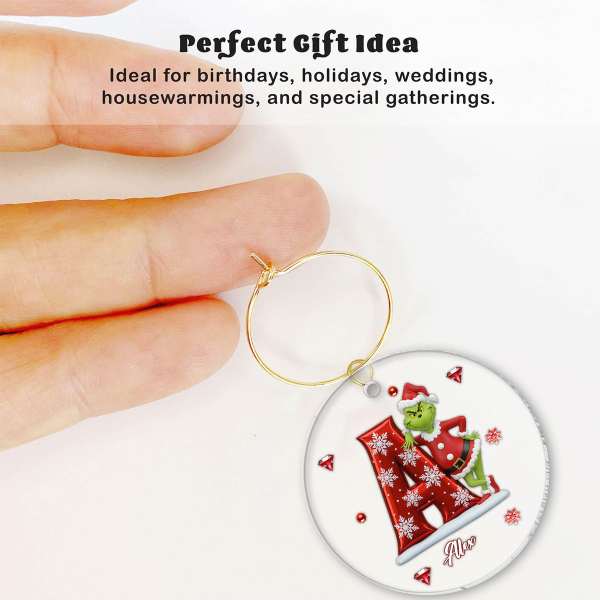 Merry Christmas - Personalized Stole Christmas Wine Glass With Long Stem