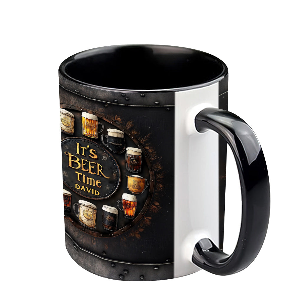 It's Beer Time - Personalized Beer Accent Mug