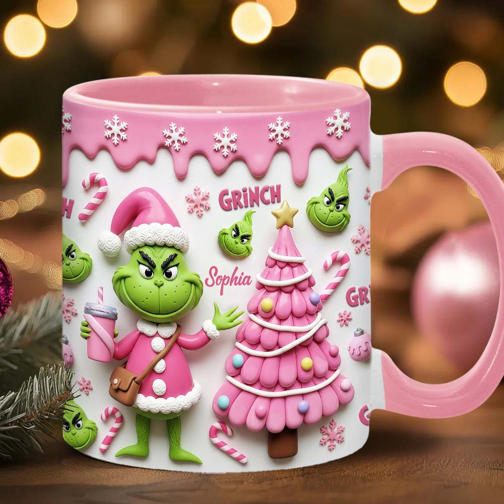 Joyeux Grinchmas - Mug personnalisé avec étole de Noël
