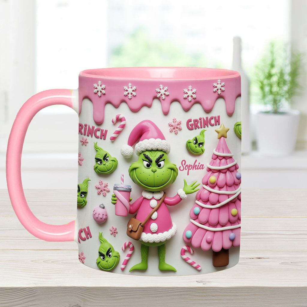 Joyeux Grinchmas - Mug personnalisé avec étole de Noël