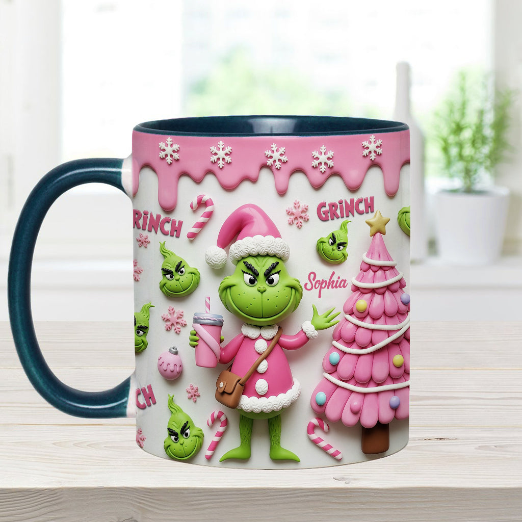 Joyeux Grinchmas - Mug personnalisé avec étole de Noël
