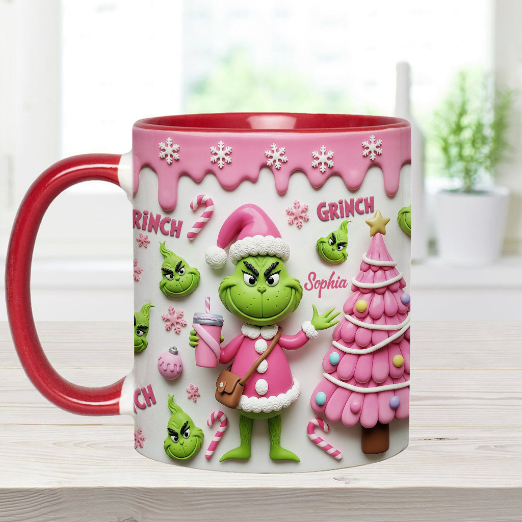 Joyeux Grinchmas - Mug personnalisé avec étole de Noël