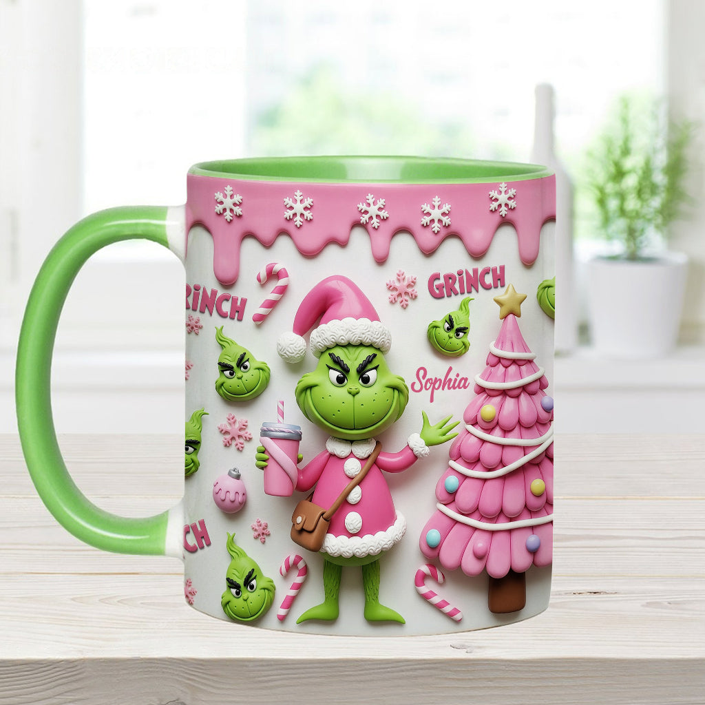 Joyeux Grinchmas - Mug personnalisé avec étole de Noël