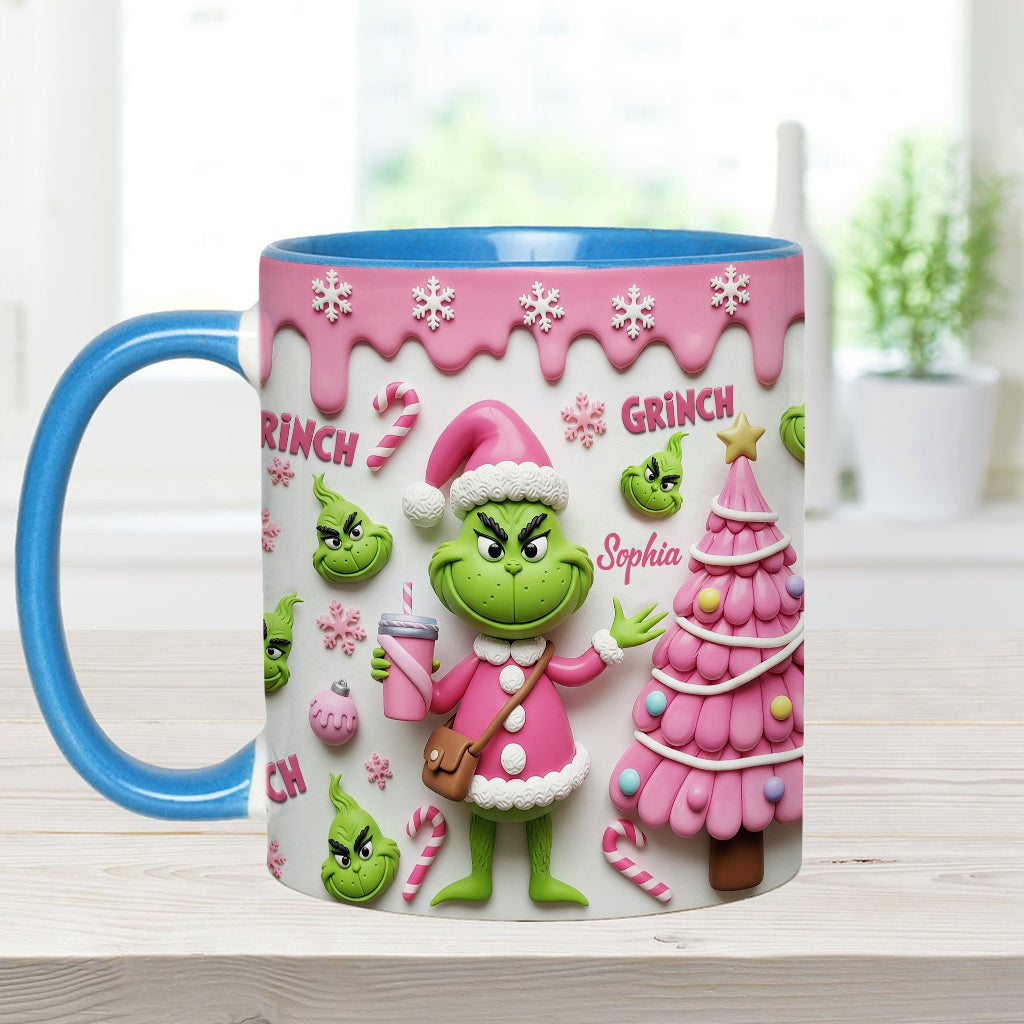 Joyeux Grinchmas - Mug personnalisé avec étole de Noël