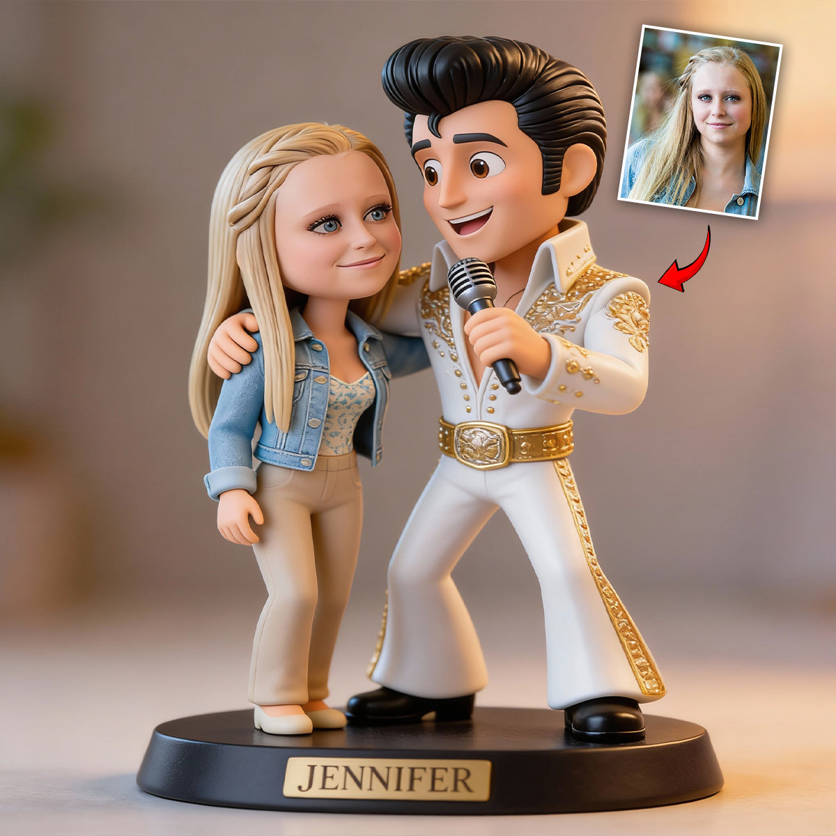 There Must Be Light Shinning Brighter Somewhere - Personalized King of Rock and Roll Custom Shaped Acrylic Plaque