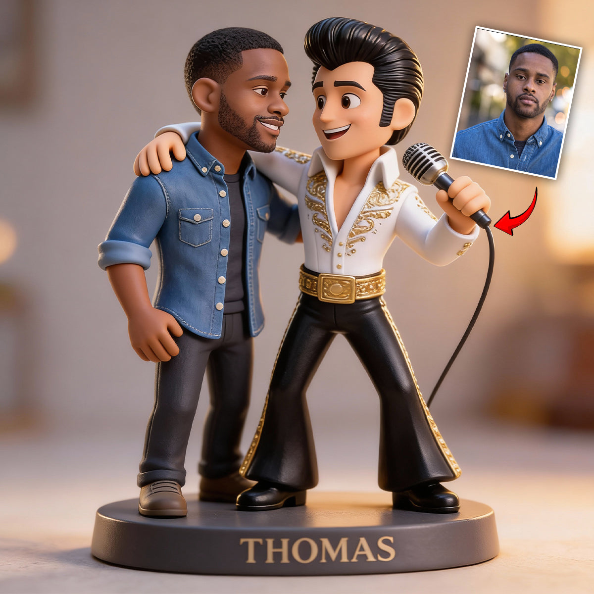 There Must Be Light Shinning Brighter Somewhere - Personalized King of Rock and Roll Custom Shaped Acrylic Plaque