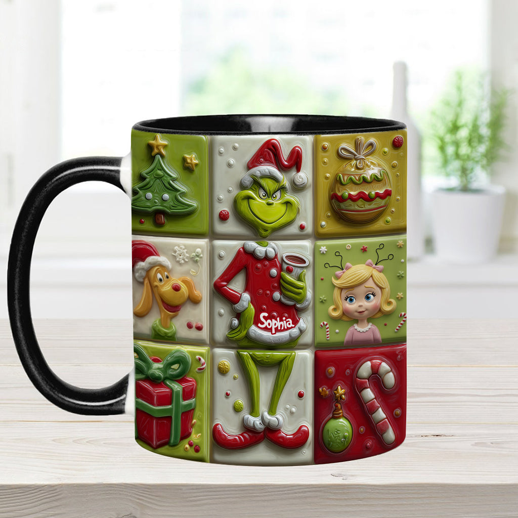 Mug décoratif de Noël personnalisé « The Green Mischief »