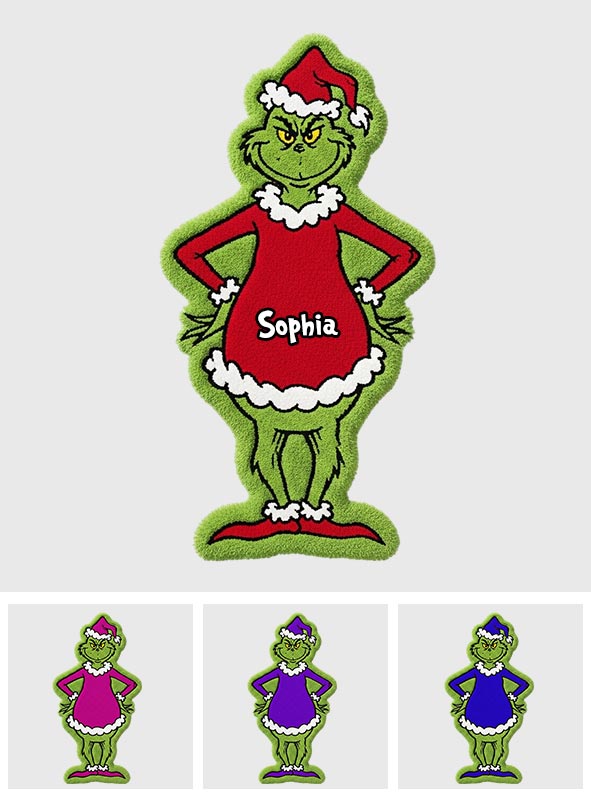 Merry Grinchmas - Personalized Stole Christmas Non-Slip Tufted Rug