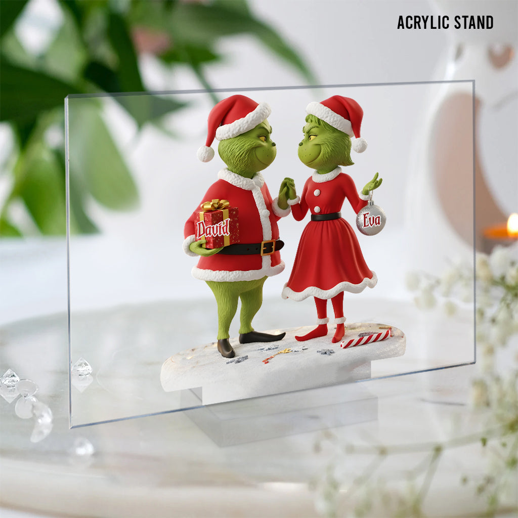 Christmas In Heaven - Personalized Stole Christmas Transparent Acrylic Plaque