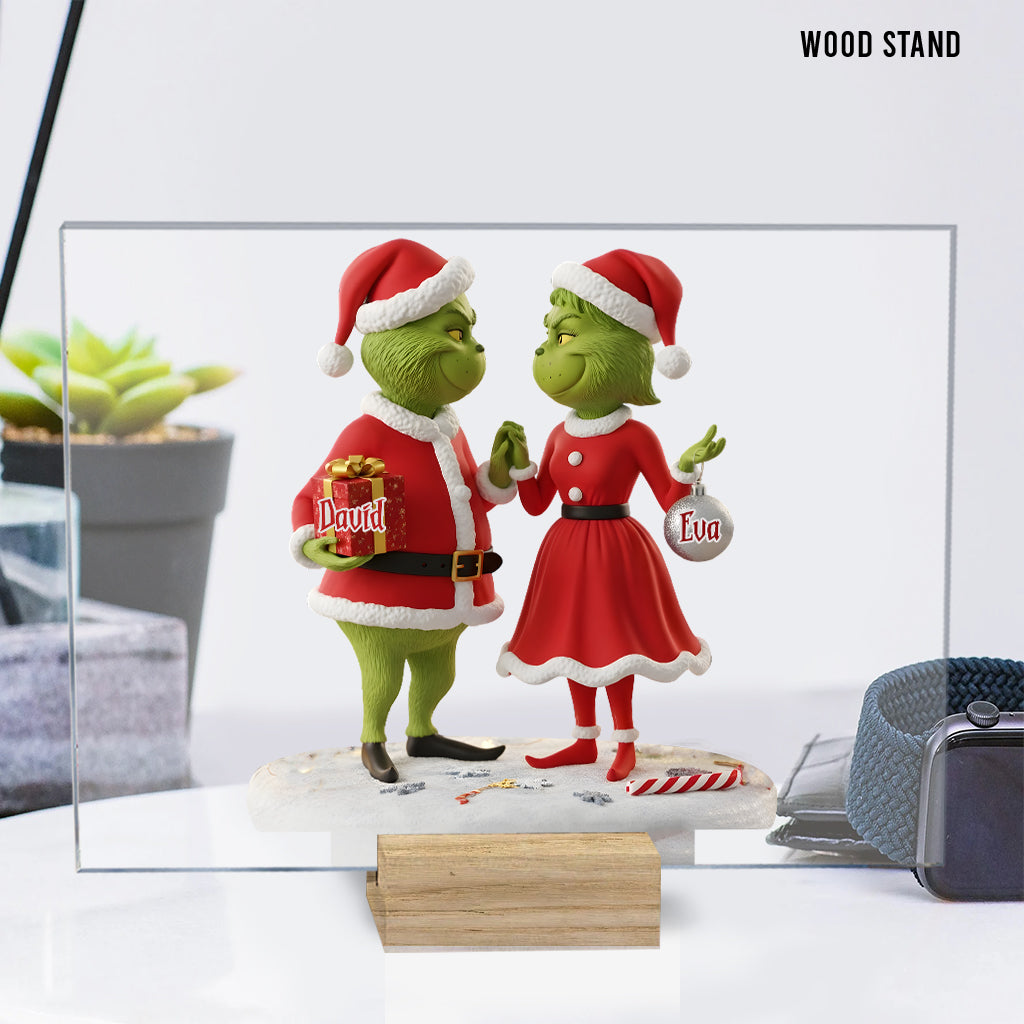 Christmas In Heaven - Personalized Stole Christmas Transparent Acrylic Plaque