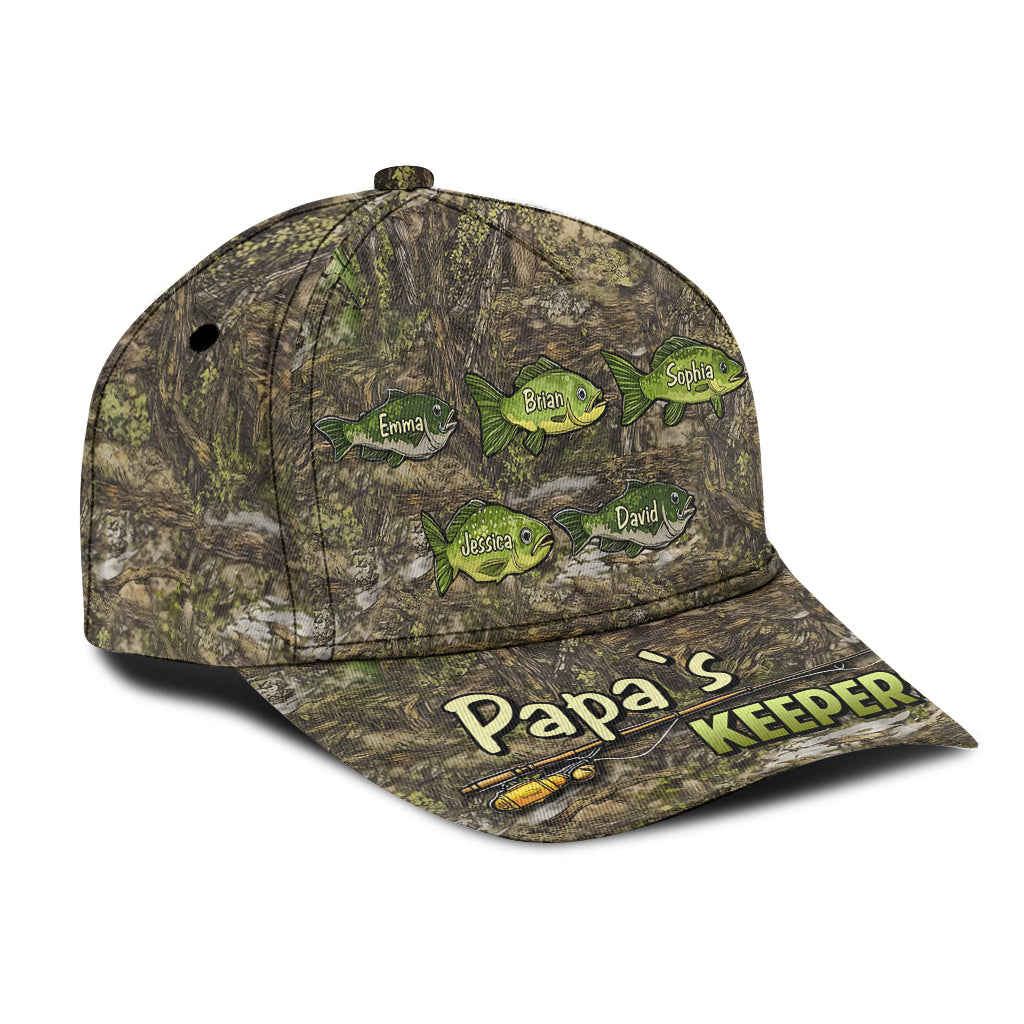 Casquette de pêche classique personnalisée à motif camouflage Papa's Keepers