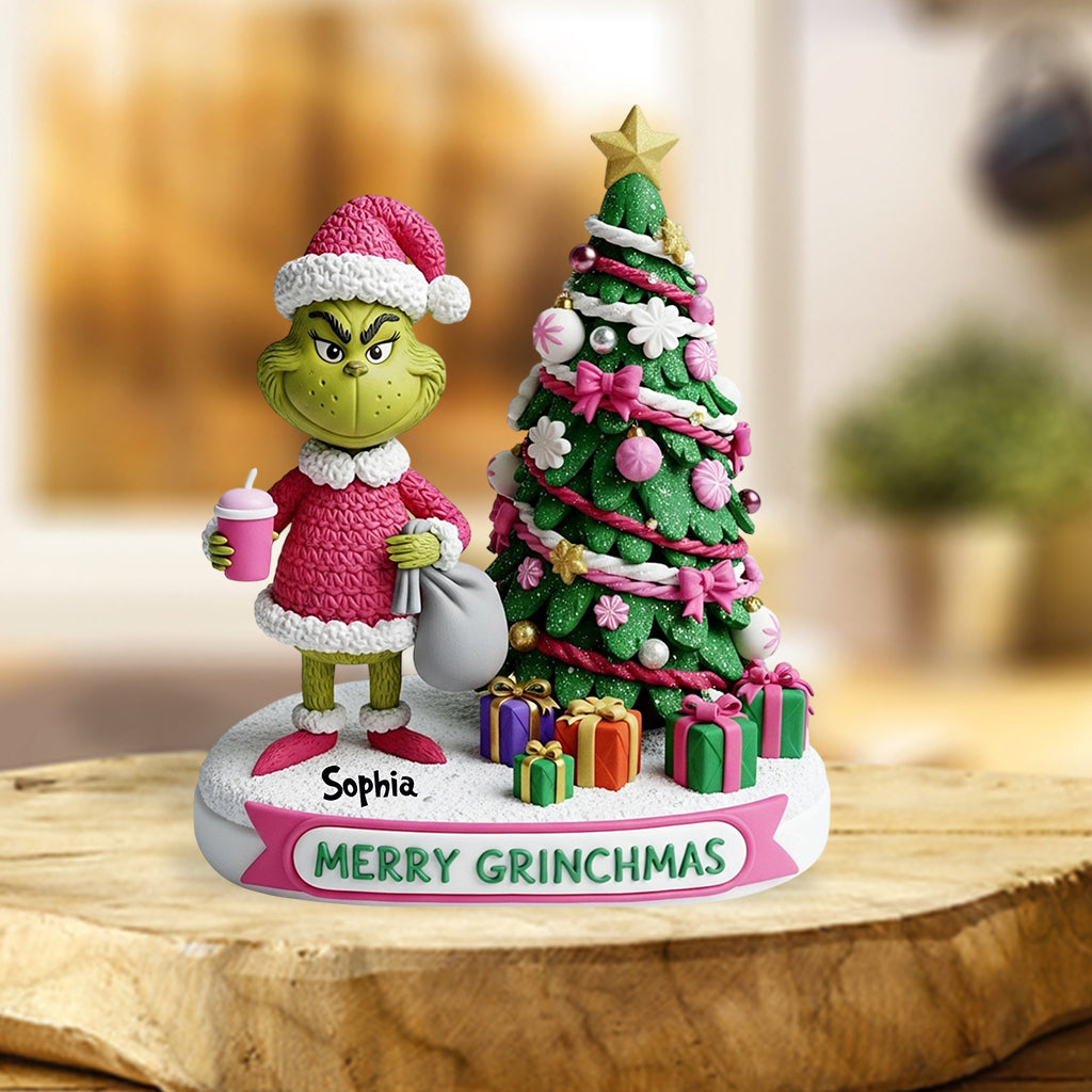 Joyeux Grinchmas - Étole de Noël personnalisée - Plaque acrylique sur mesure