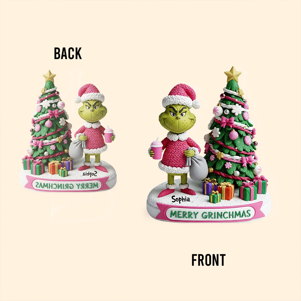 Joyeux Grinchmas - Étole de Noël personnalisée - Plaque acrylique sur mesure