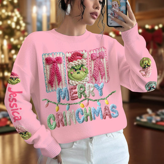Merry Grinchmas - Personalized Stole Christmas Ugly Sweater