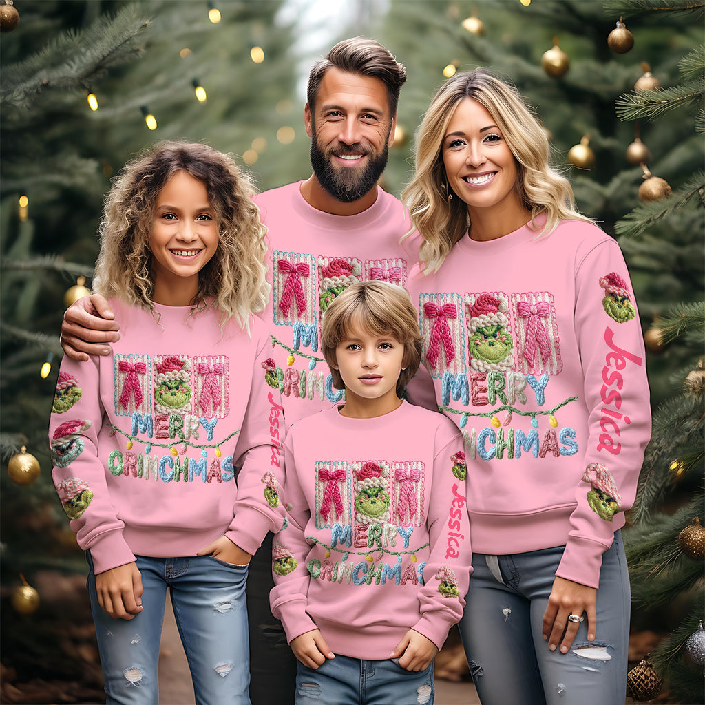 Joyeux Grinchmas - Étole de Noël personnalisée Pull moche de Noël