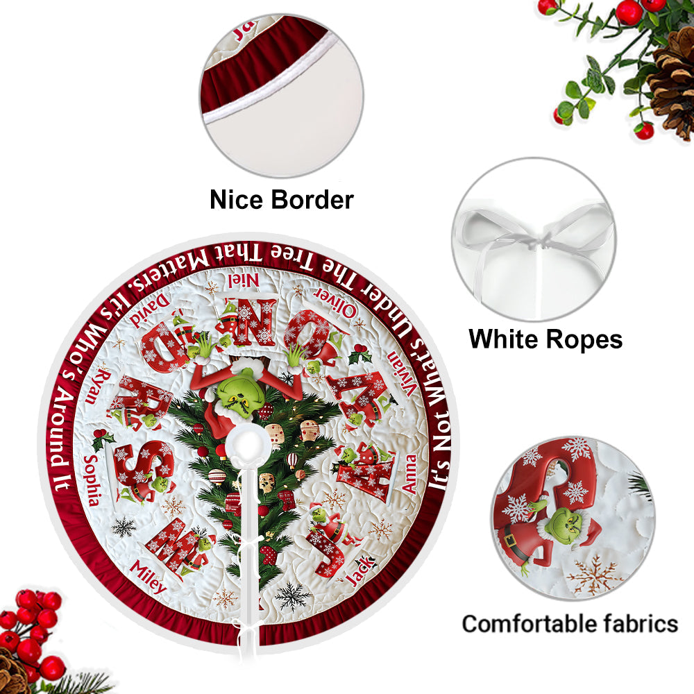 It's Not What Under The Tree - Personalized Stole Christmas Tree Skirt