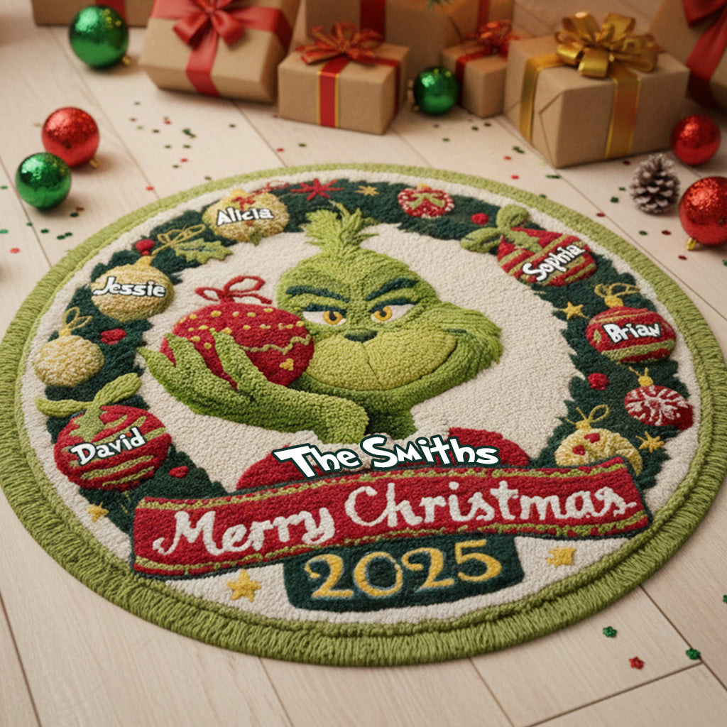 Joyeux Noël - Étole de Noël personnalisée - Tapis rond