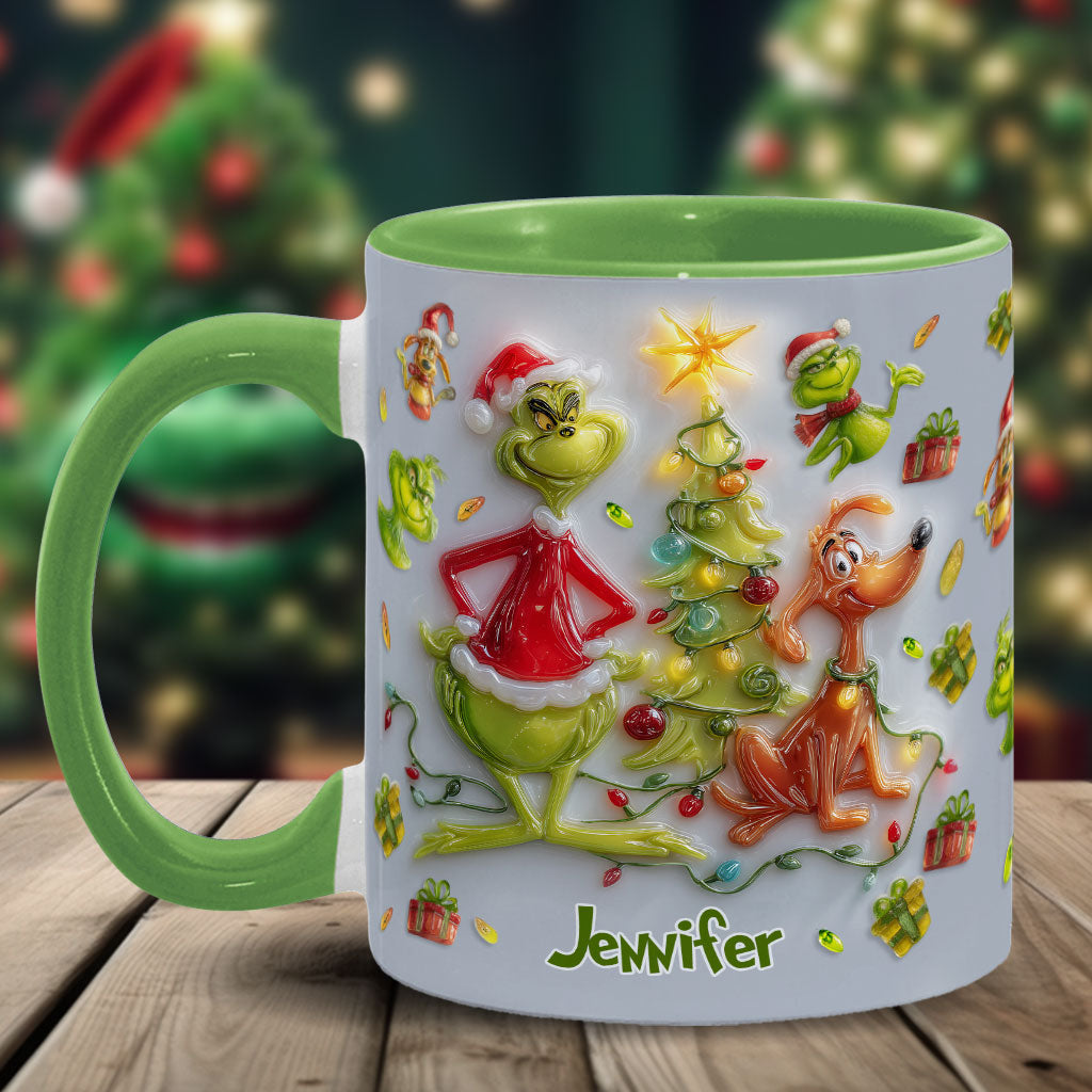 Merry Greenmas - Personalized Stole Christmas Accent Mug