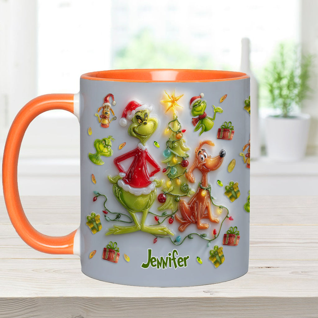 Merry Greenmas - Personalized Stole Christmas Accent Mug