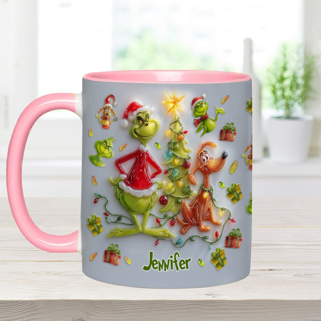 Merry Greenmas - Personalized Stole Christmas Accent Mug