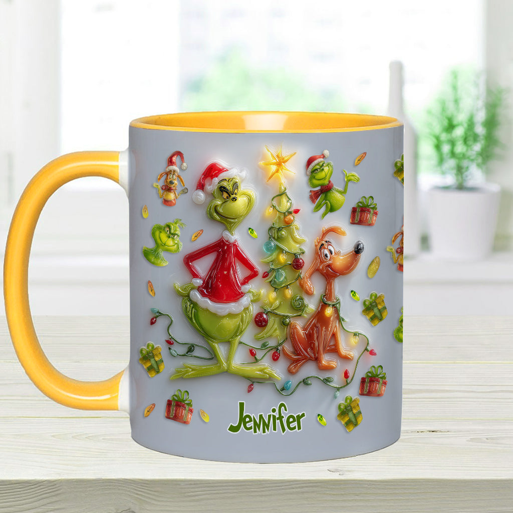 Merry Greenmas - Personalized Stole Christmas Accent Mug
