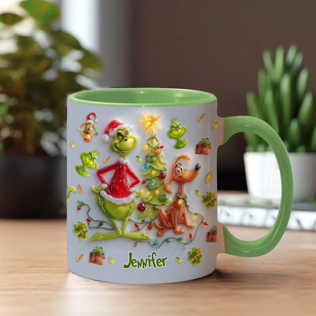 Merry Greenmas - Personalized Stole Christmas Accent Mug