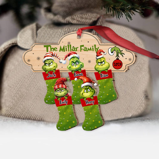 Merry Grinchmas - Personalized Stole Christmas Ornament