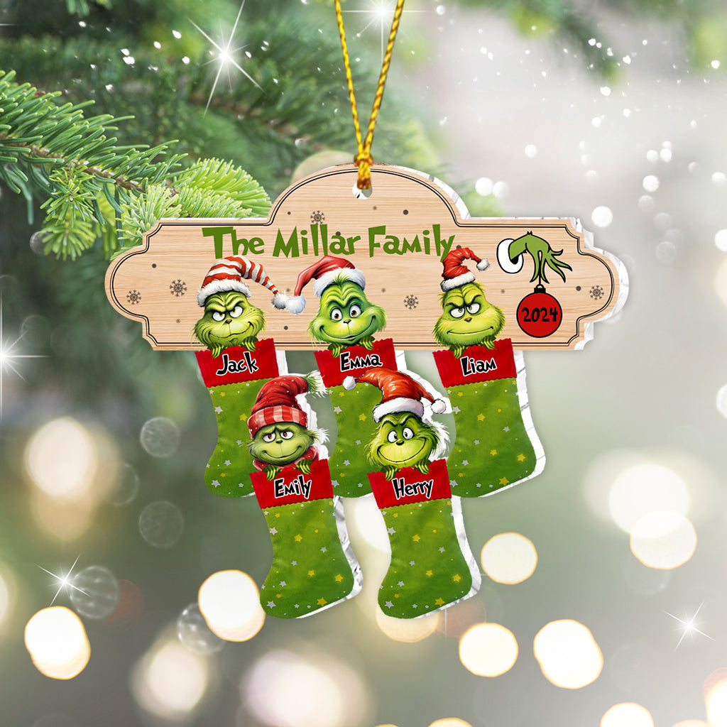 Merry Grinchmas - Personalized Stole Christmas Ornament