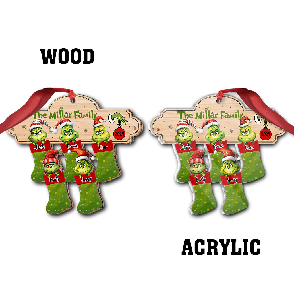 Merry Grinchmas - Personalized Stole Christmas Ornament