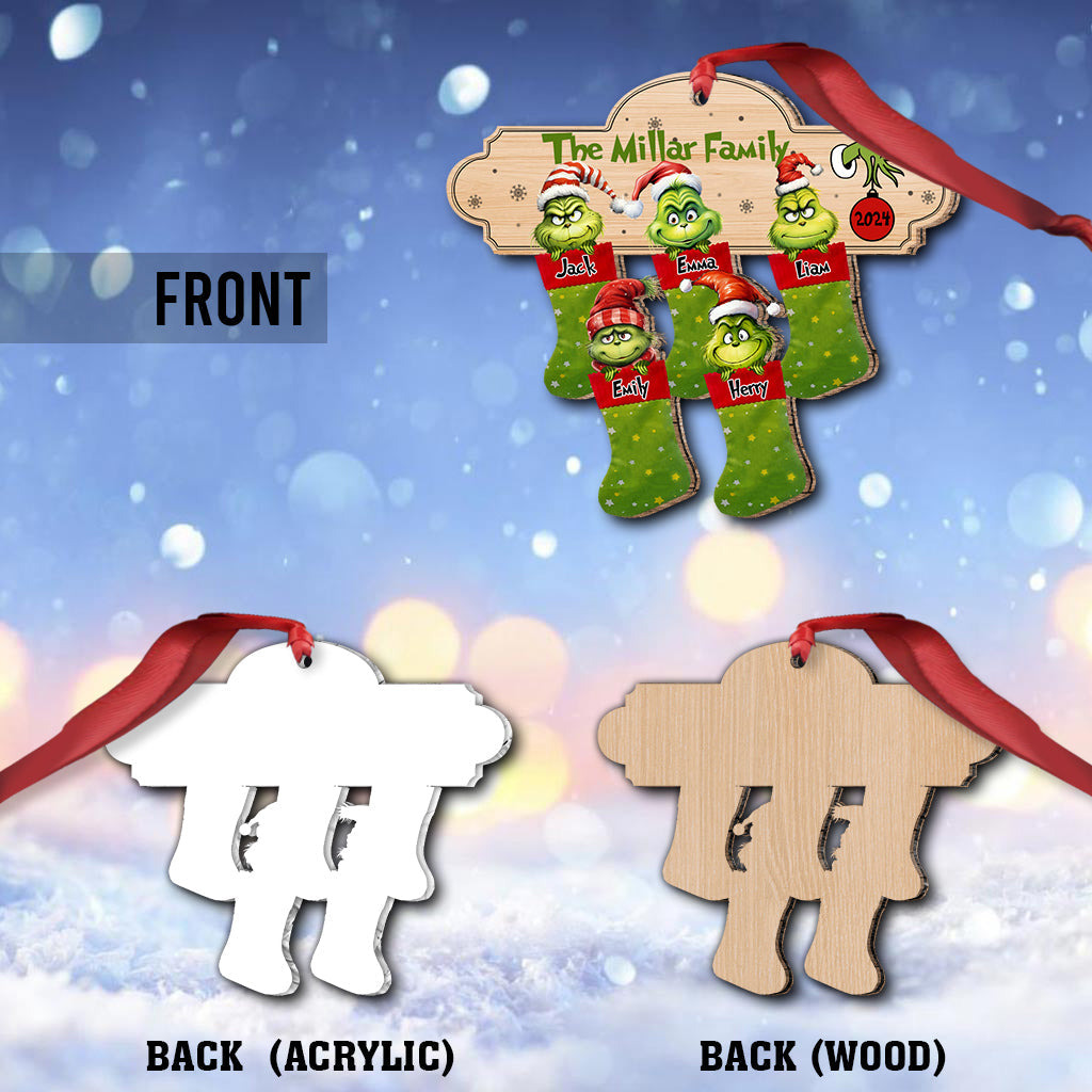 Merry Grinchmas - Personalized Stole Christmas Ornament