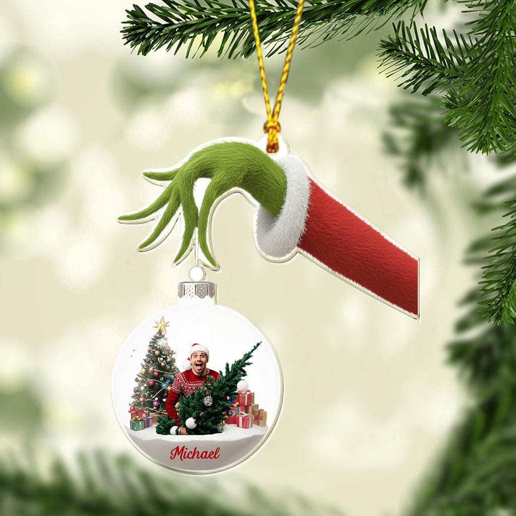 Monstre Vert avec Balle - Étole de Noël personnalisée et transparente