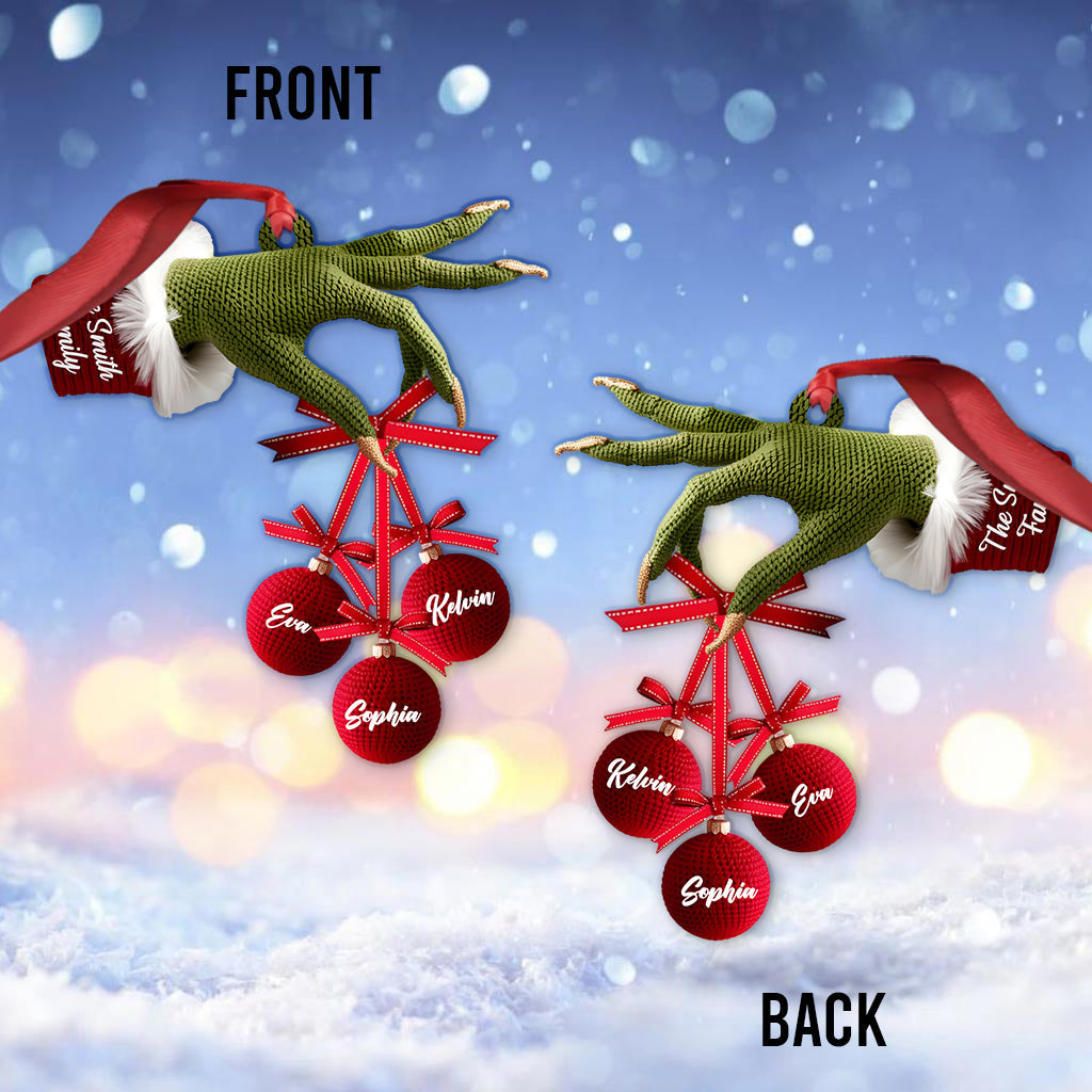 Famille heureuse - Ornement de Noël personnalisé en étole