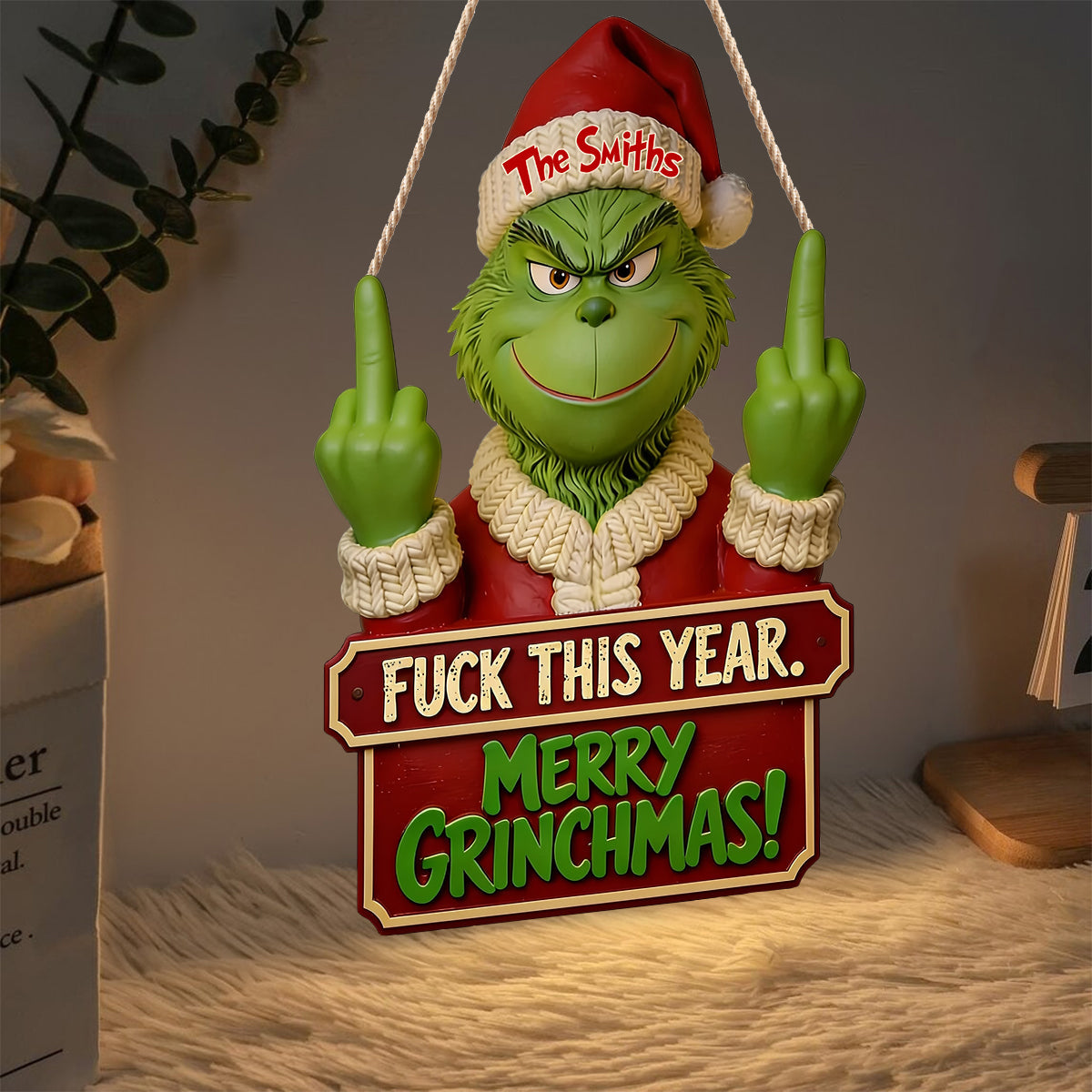 Love This Year - Personalized Stole Christmas LED Light Acrylic Sign