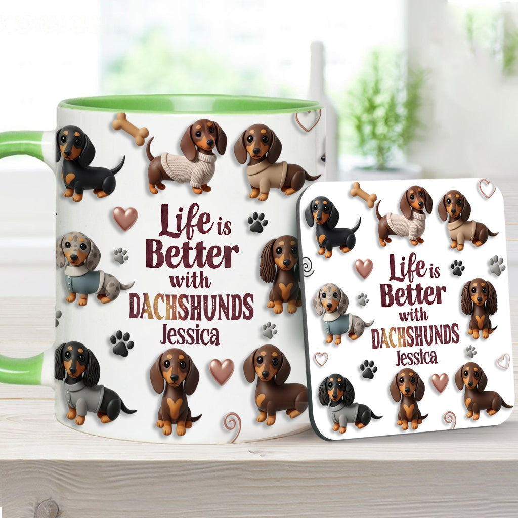 La vie est plus belle avec un chien - Mug personnalisé à motif chien