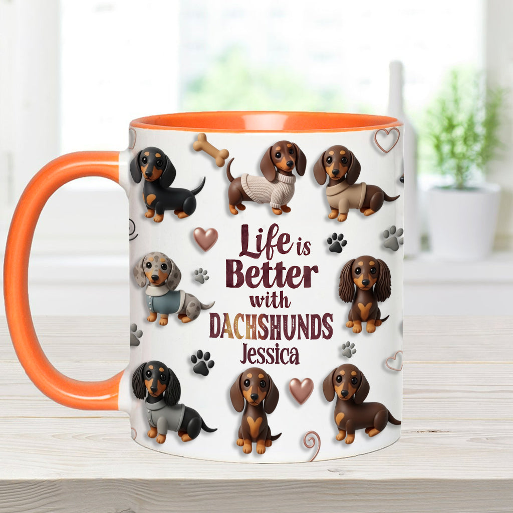 La vie est plus belle avec un chien - Mug personnalisé à motif chien