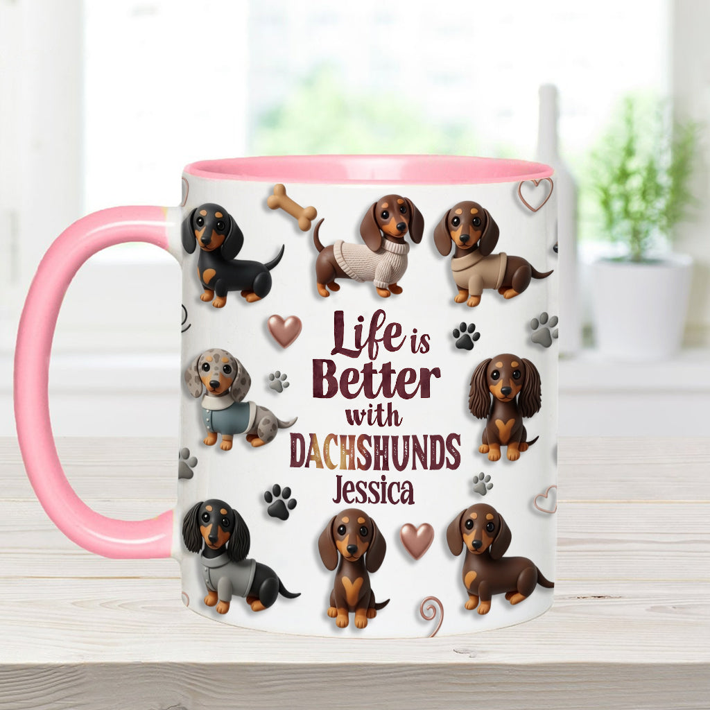 La vie est plus belle avec un chien - Mug personnalisé à motif chien