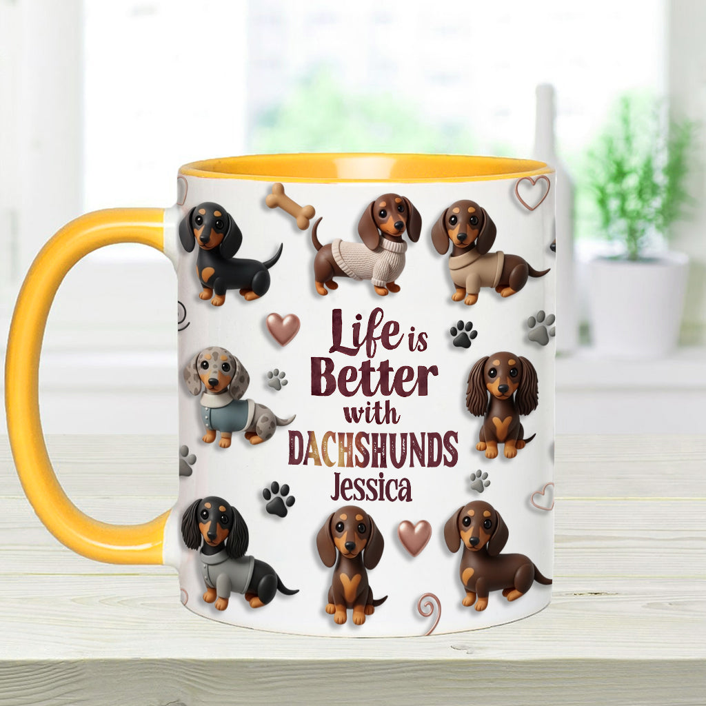 La vie est plus belle avec un chien - Mug personnalisé à motif chien