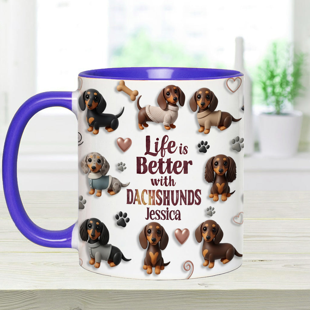 La vie est plus belle avec un chien - Mug personnalisé à motif chien