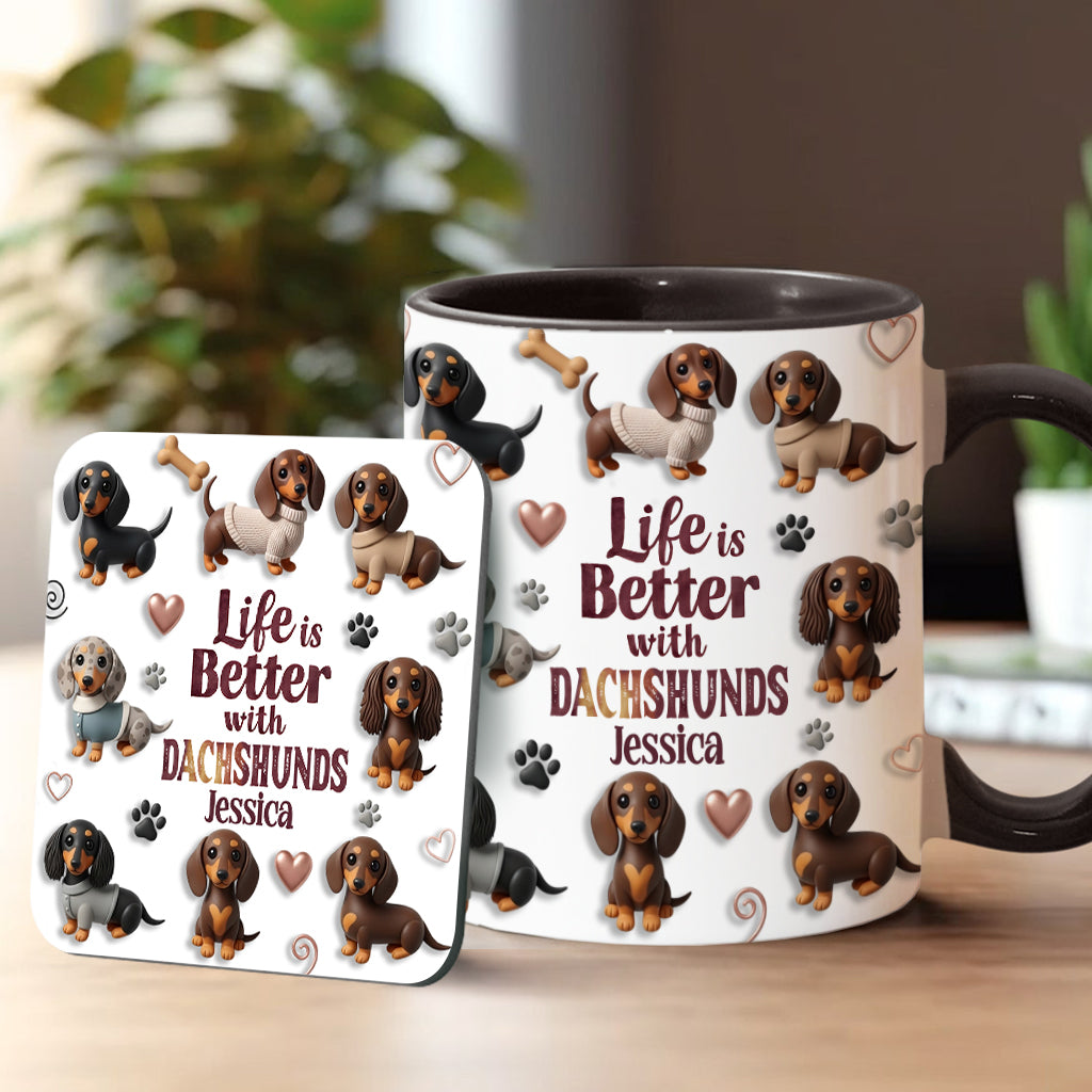 La vie est plus belle avec un chien - Mug personnalisé à motif chien