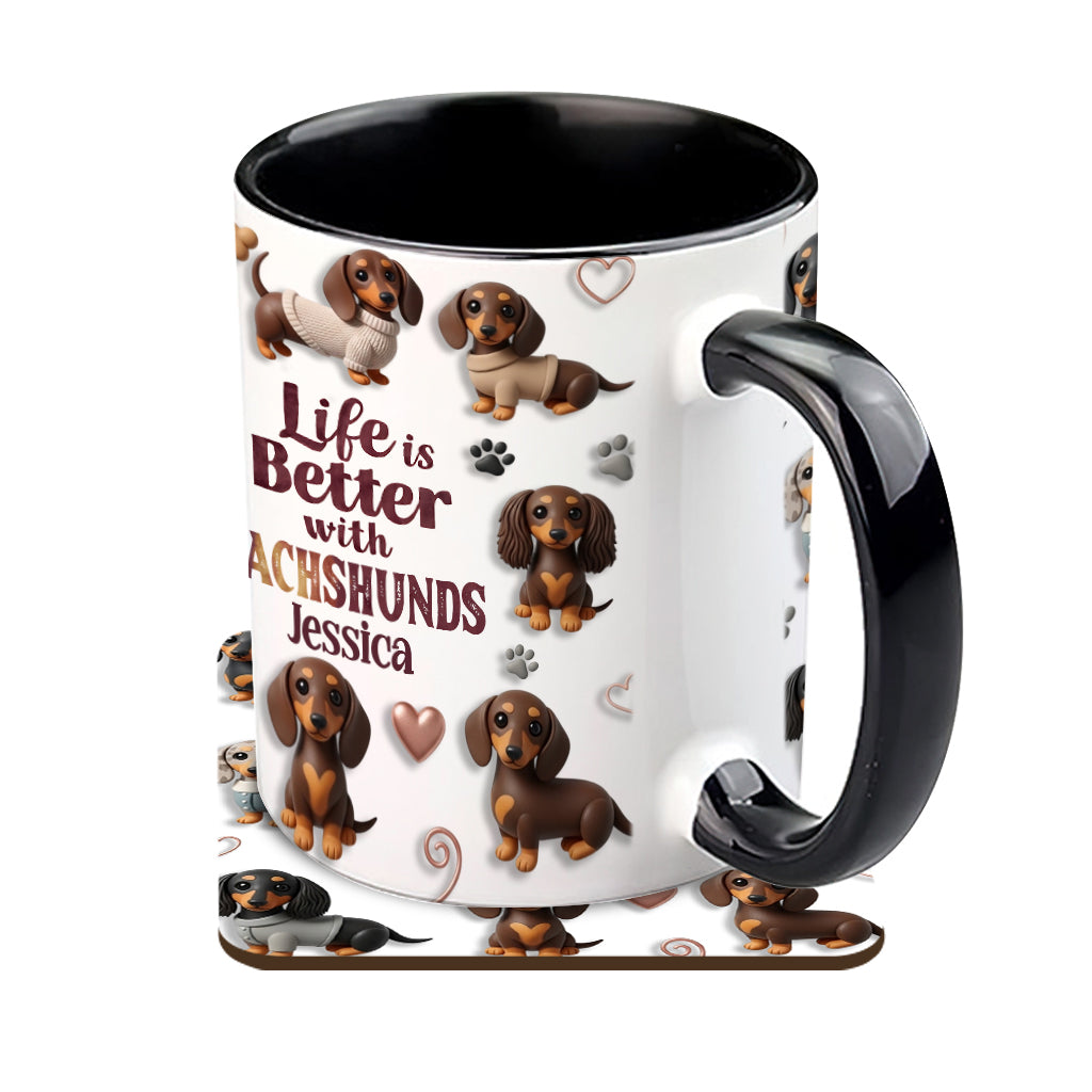 La vie est plus belle avec un chien - Mug personnalisé à motif chien