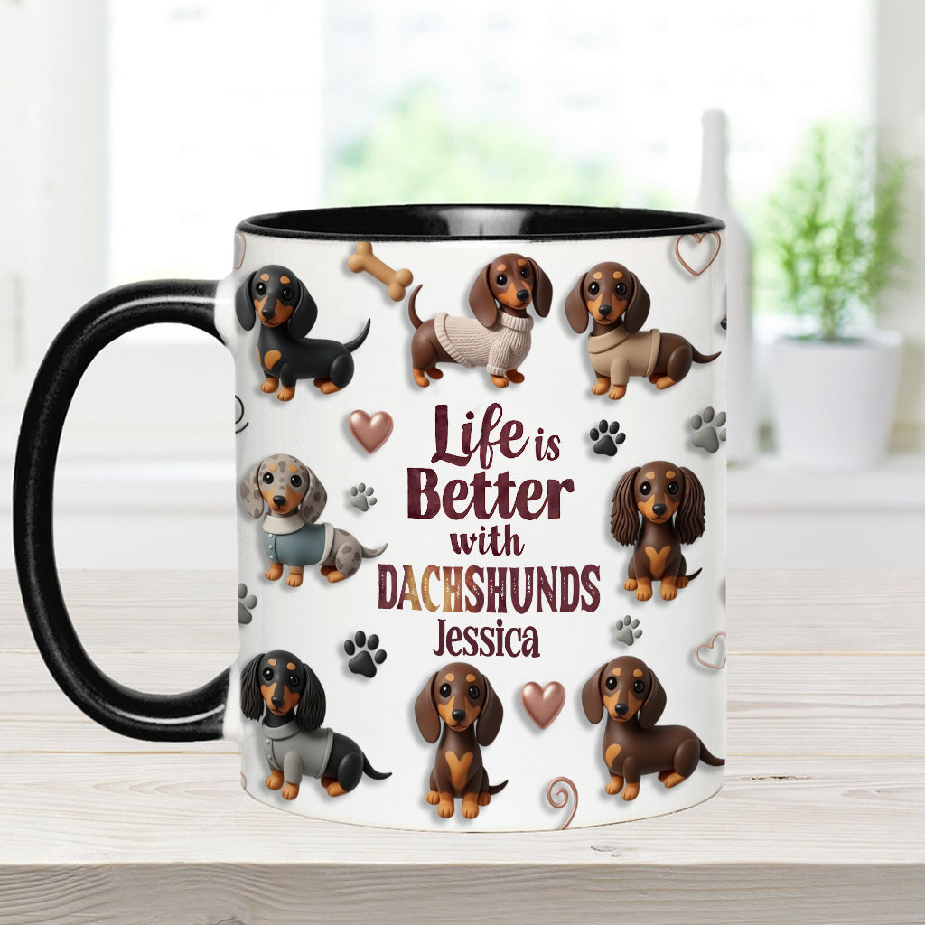 La vie est plus belle avec un chien - Mug personnalisé à motif chien
