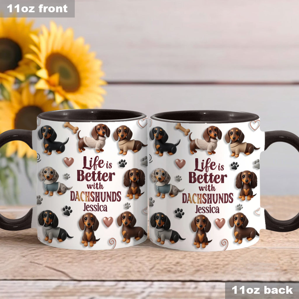 La vie est plus belle avec un chien - Mug personnalisé à motif chien